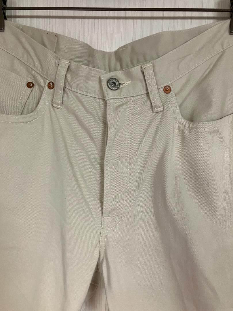 未使用級 sanca テーパード ベージュ デニム チノ L サンカ 日本製