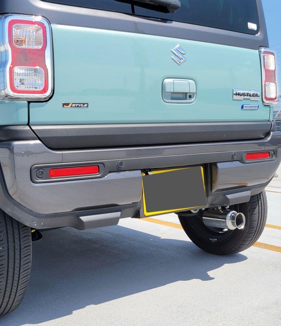 bスズキハスラーMR92S(FF、NA用)砲弾型マフラーカッター軽自動車