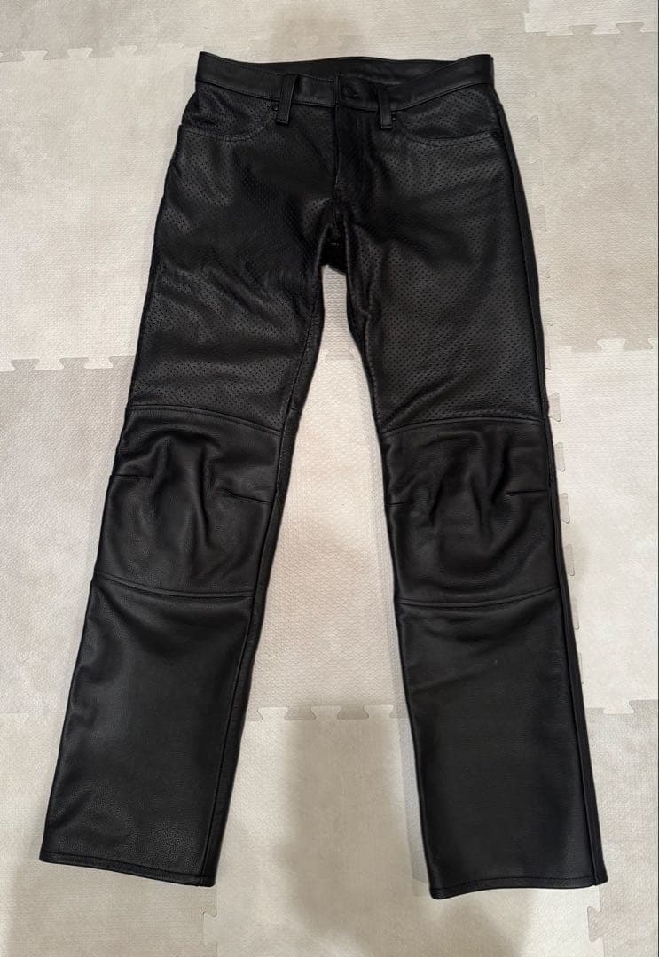KADOYA カドヤ レザーパンツ 革パン パンチング ブラック Mサイズ