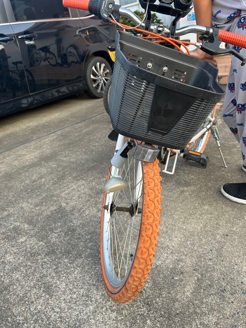 GRAPHIS 折りたたみ自転車 オレンジタイヤ付き