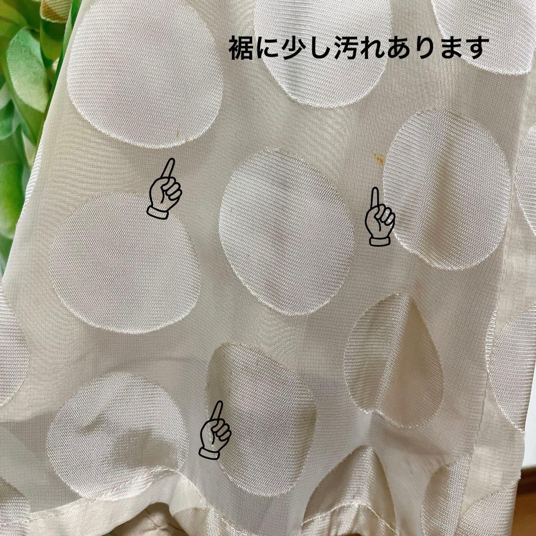 ヨーカン　ワンピース　ドレス　ドット　花柄　グリーン系