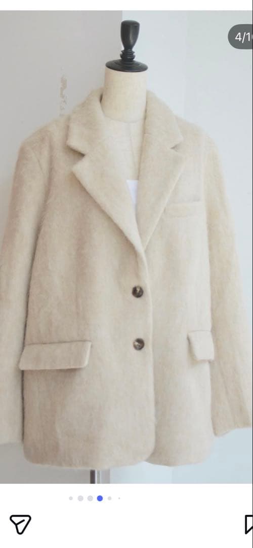 本日限定最終値下！ベースメントオンライン　モヘアシャギージャケットコート