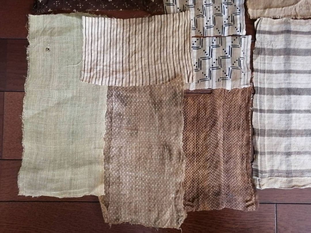 古い芭蕉布ハギレ　13種15点まとめて