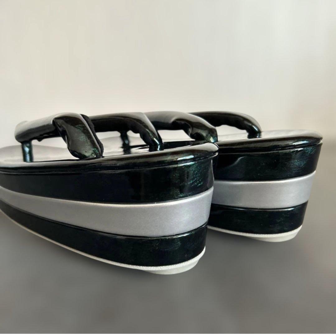 パール塗装エナメル厚底草履バッグセット／NO.15