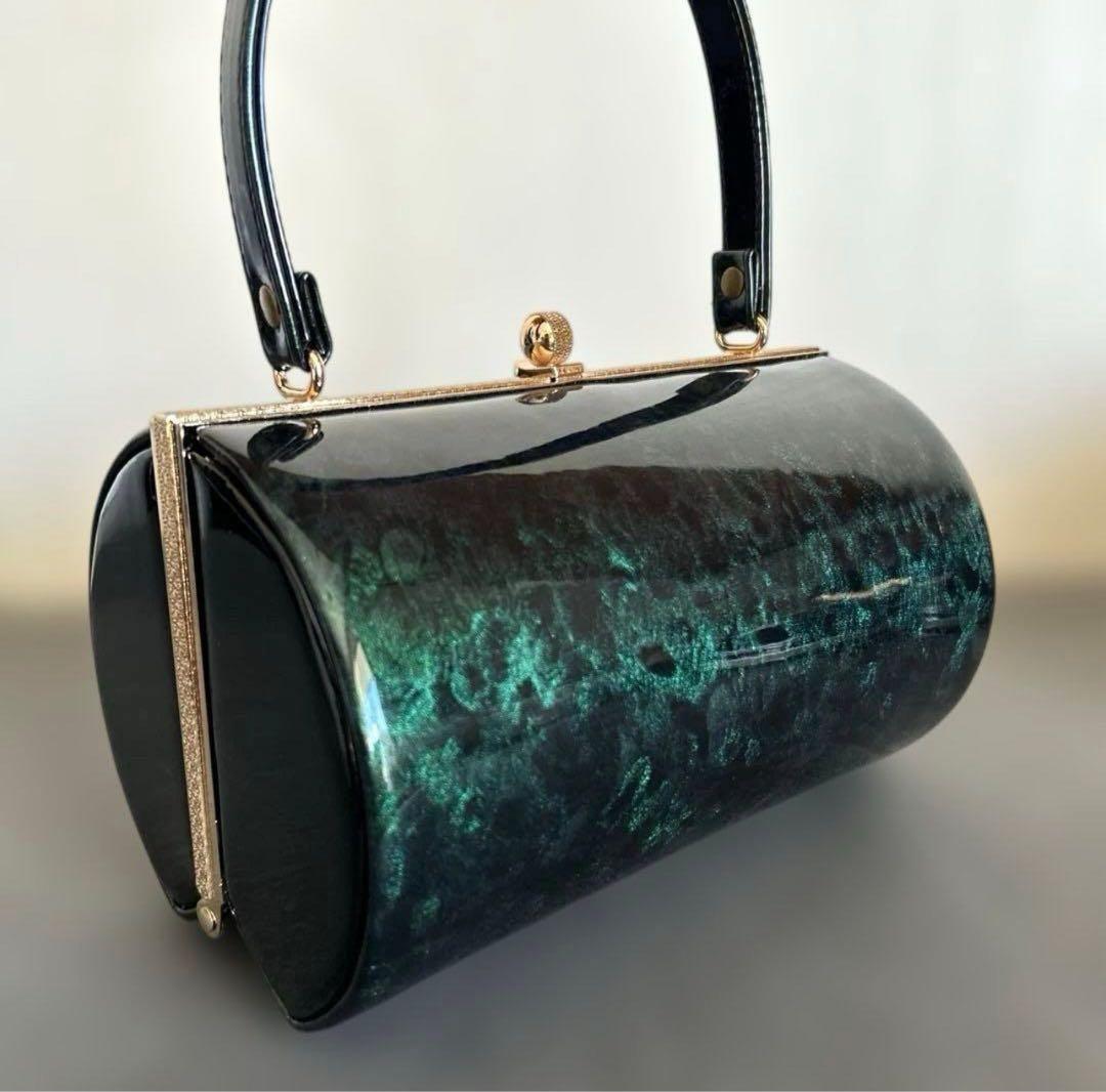 パール塗装エナメル厚底草履バッグセット／NO.15