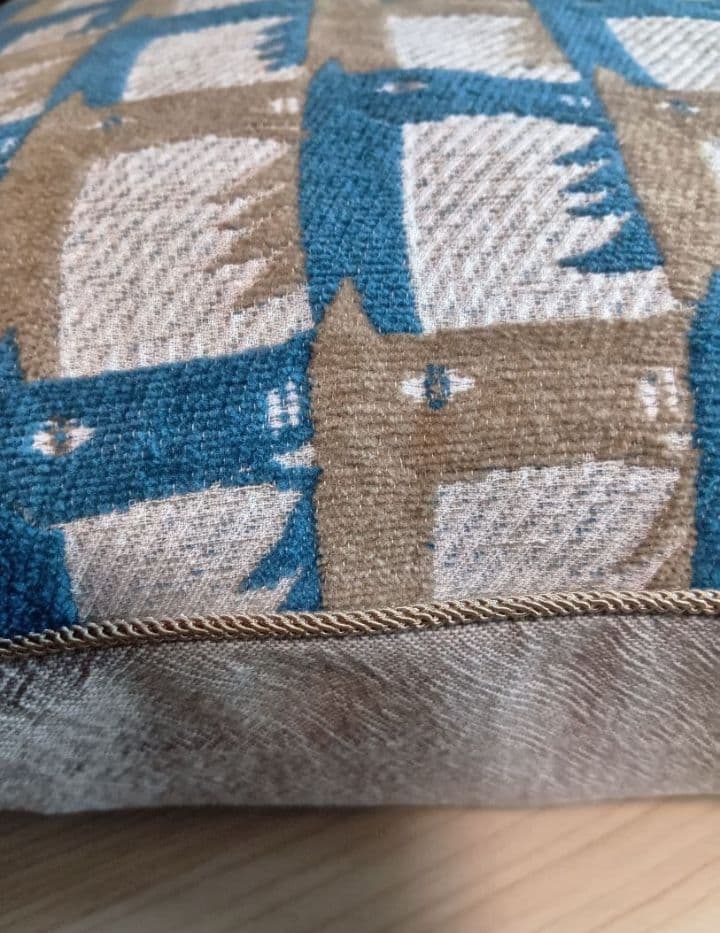 ❤45cm用❤パイピングクッションカバー❤サラブレッド＆コットンリネン