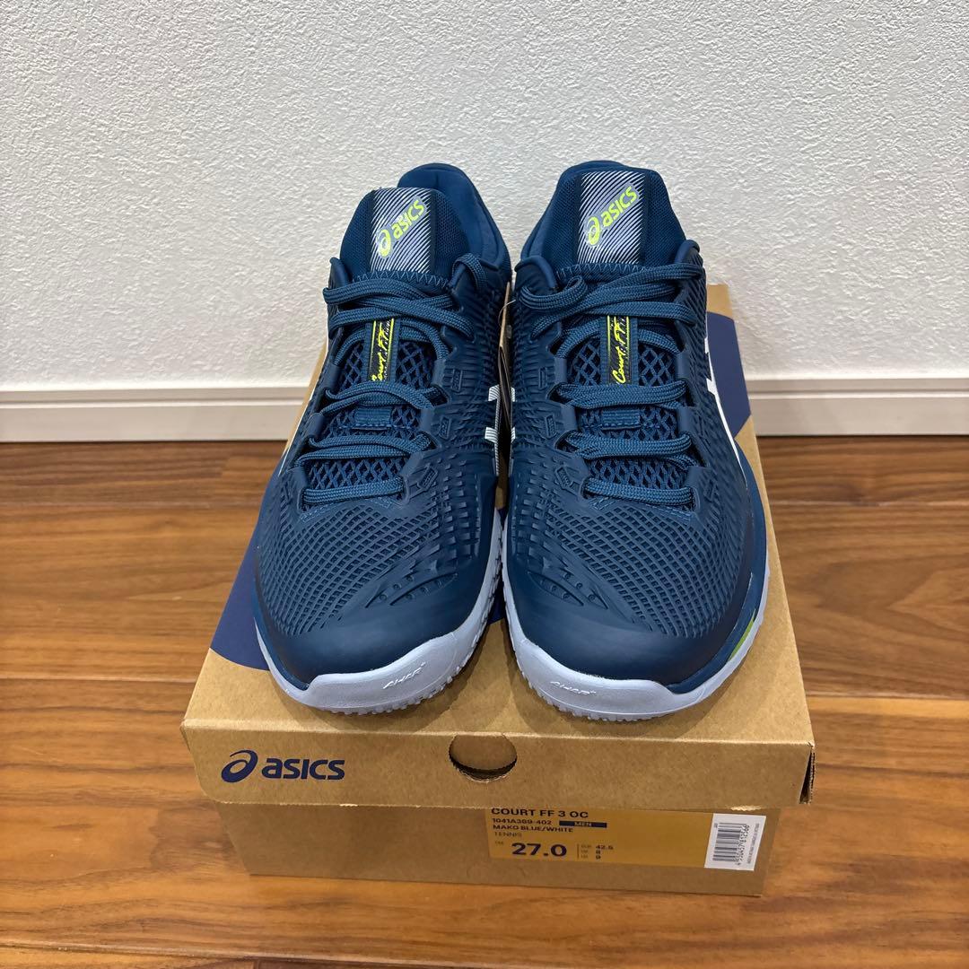 asics テニスシューズ　COURT FF 3 OCネイビー/ホワイト/ライム