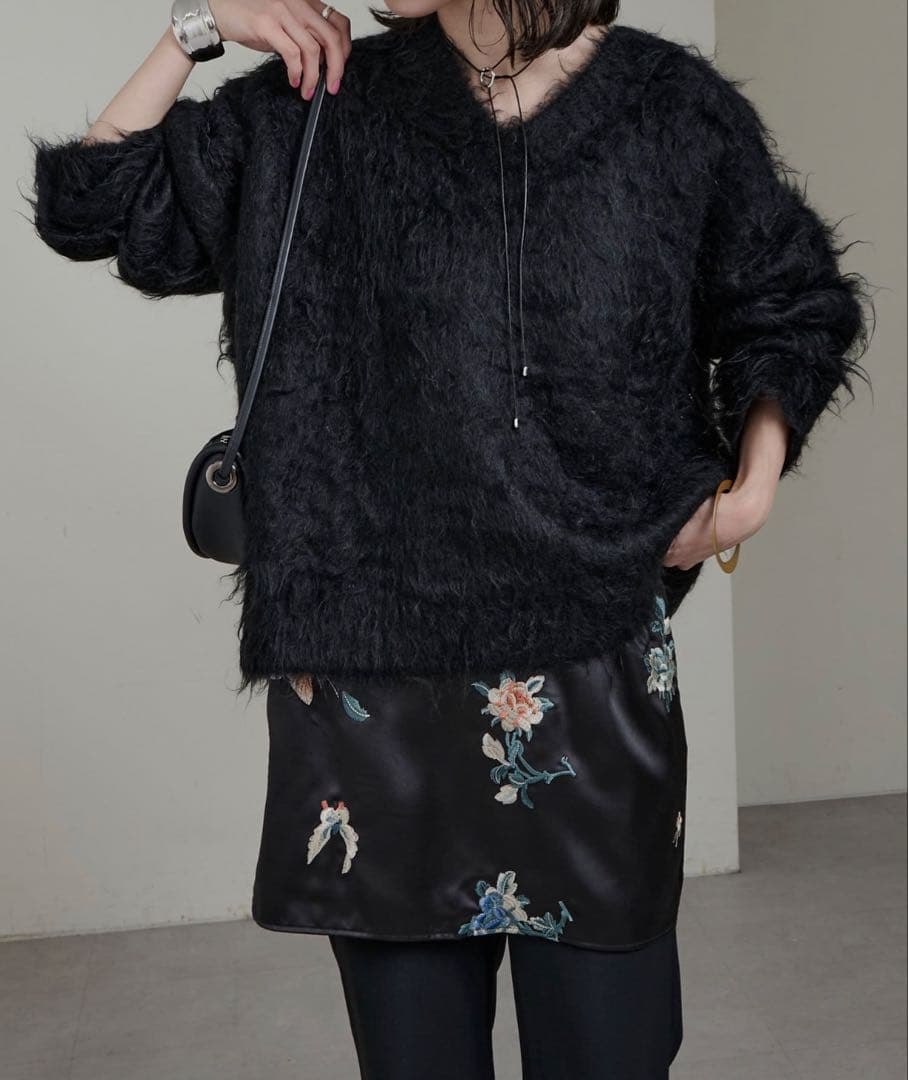 Omekashi （オメカシ）レイヤードキャミチュニック ブラック