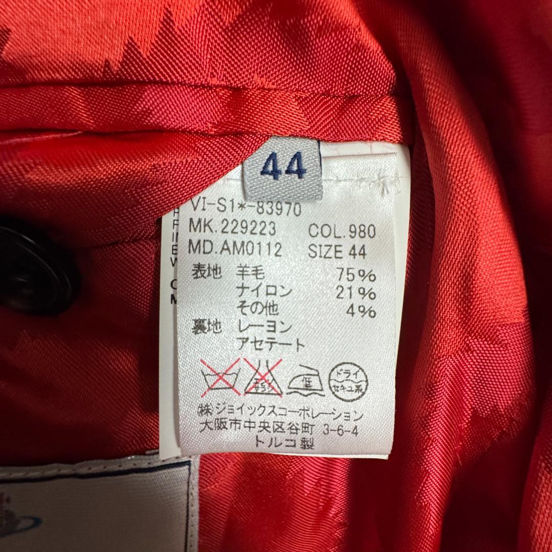 【美品☆高級モデル☆スクイグル柄☆】ヴィヴィアン ウールジャケット