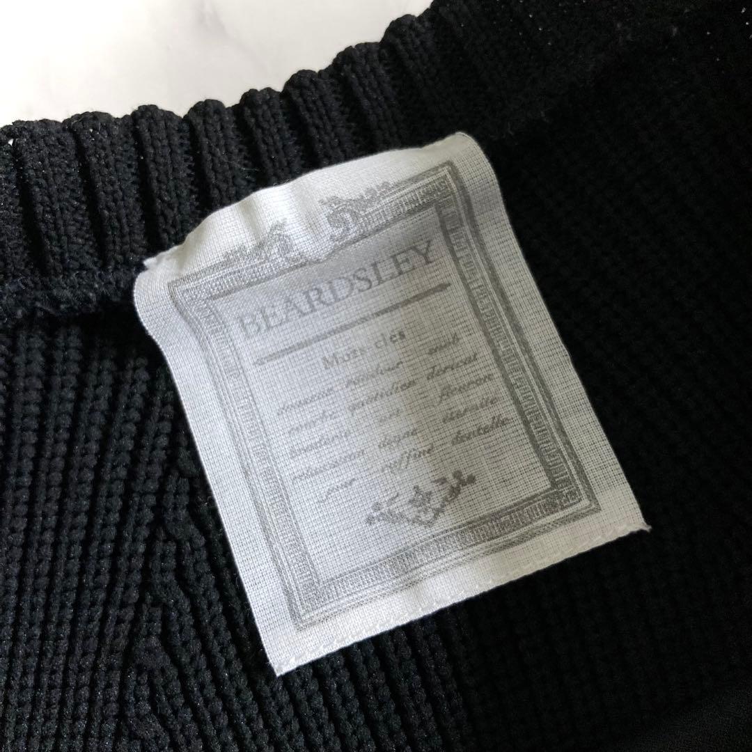 美品 ビアズリー 24AW ニットコンビダンボールプルオーバー ブラック