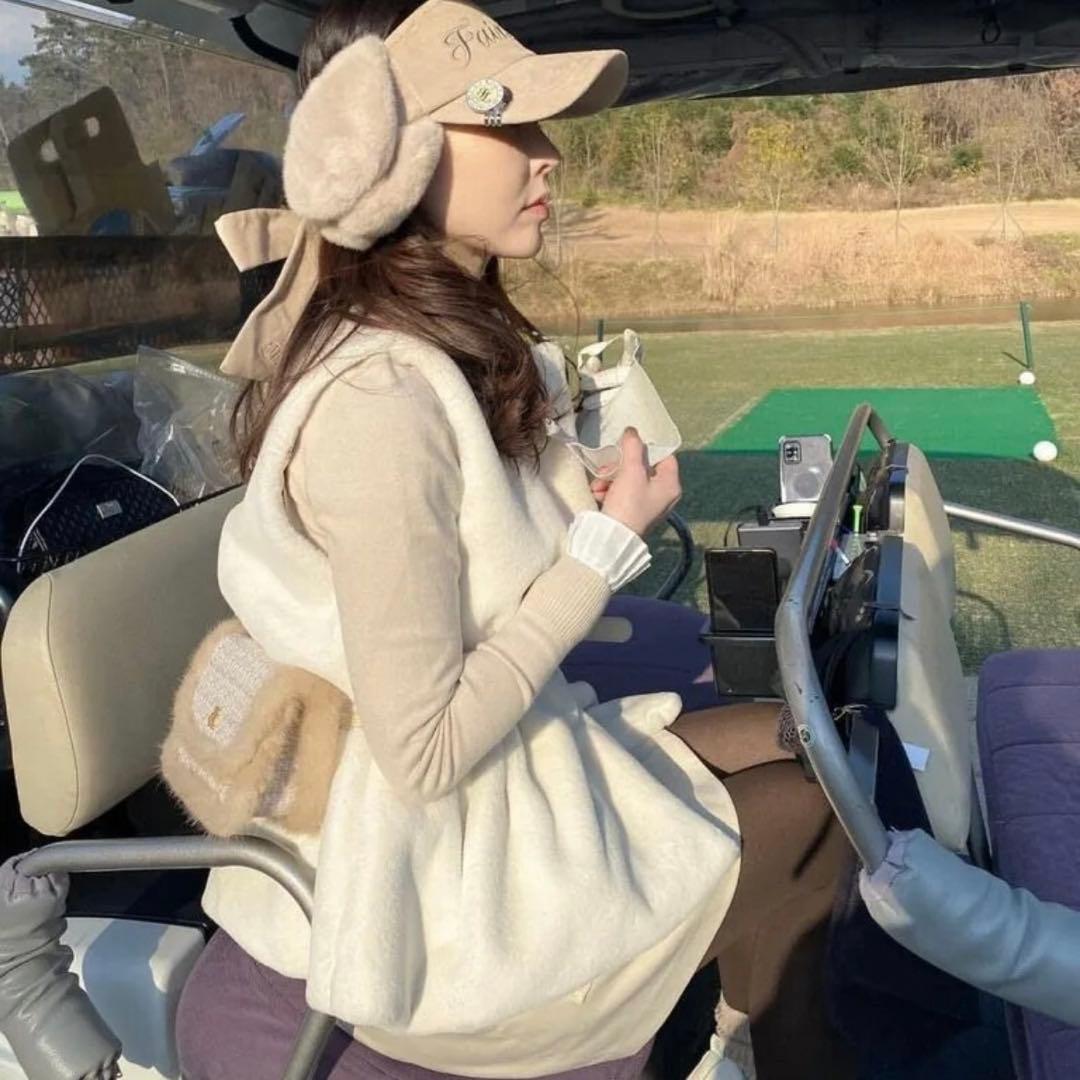 【♡】fairliar厚手ふわふわアウター　ベスト　ジャケット　モコモコ　ファー