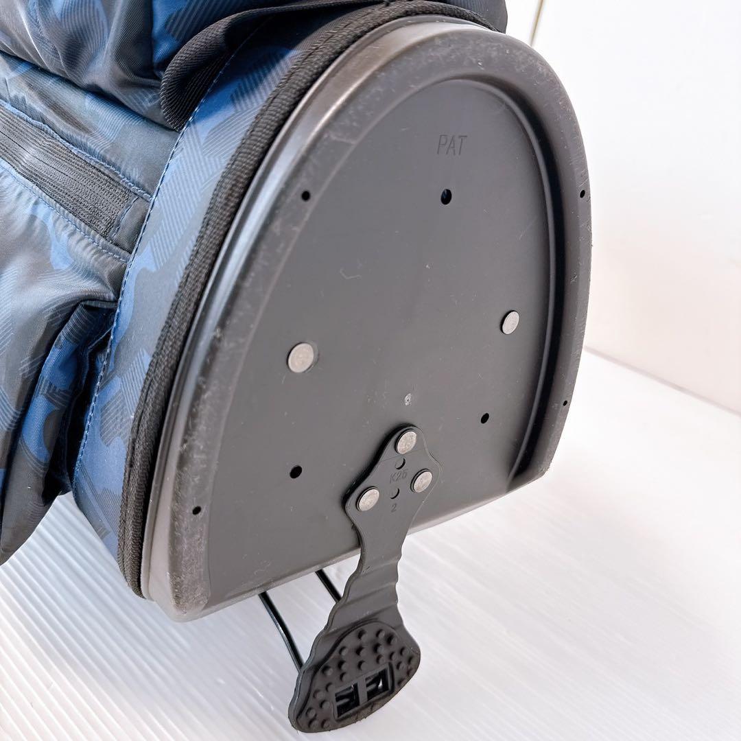 サイコバニー 　キャディバッグ　迷彩（カモ柄）　スタンド式　ネイビー　軽量