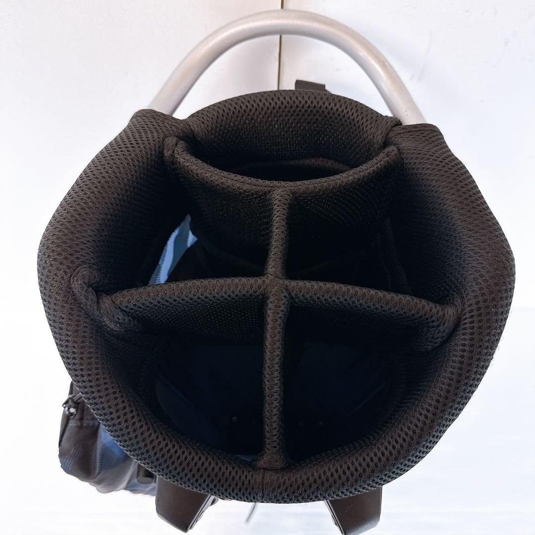 サイコバニー 　キャディバッグ　迷彩（カモ柄）　スタンド式　ネイビー　軽量