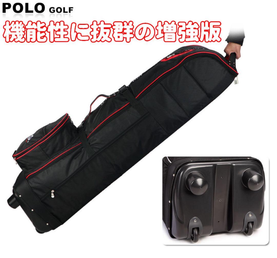 トラベルバッグ ゴルフ キャディバッグ カバーキャスター付きBLACK/GREY