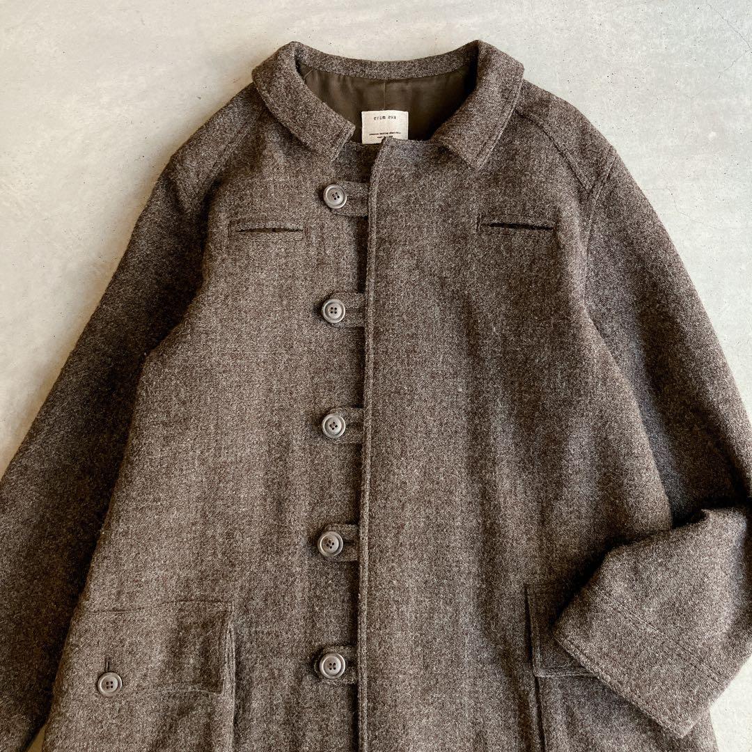 美品✦ฺevam eva/エヴァム　エヴァ　ウールコート　ブラウン