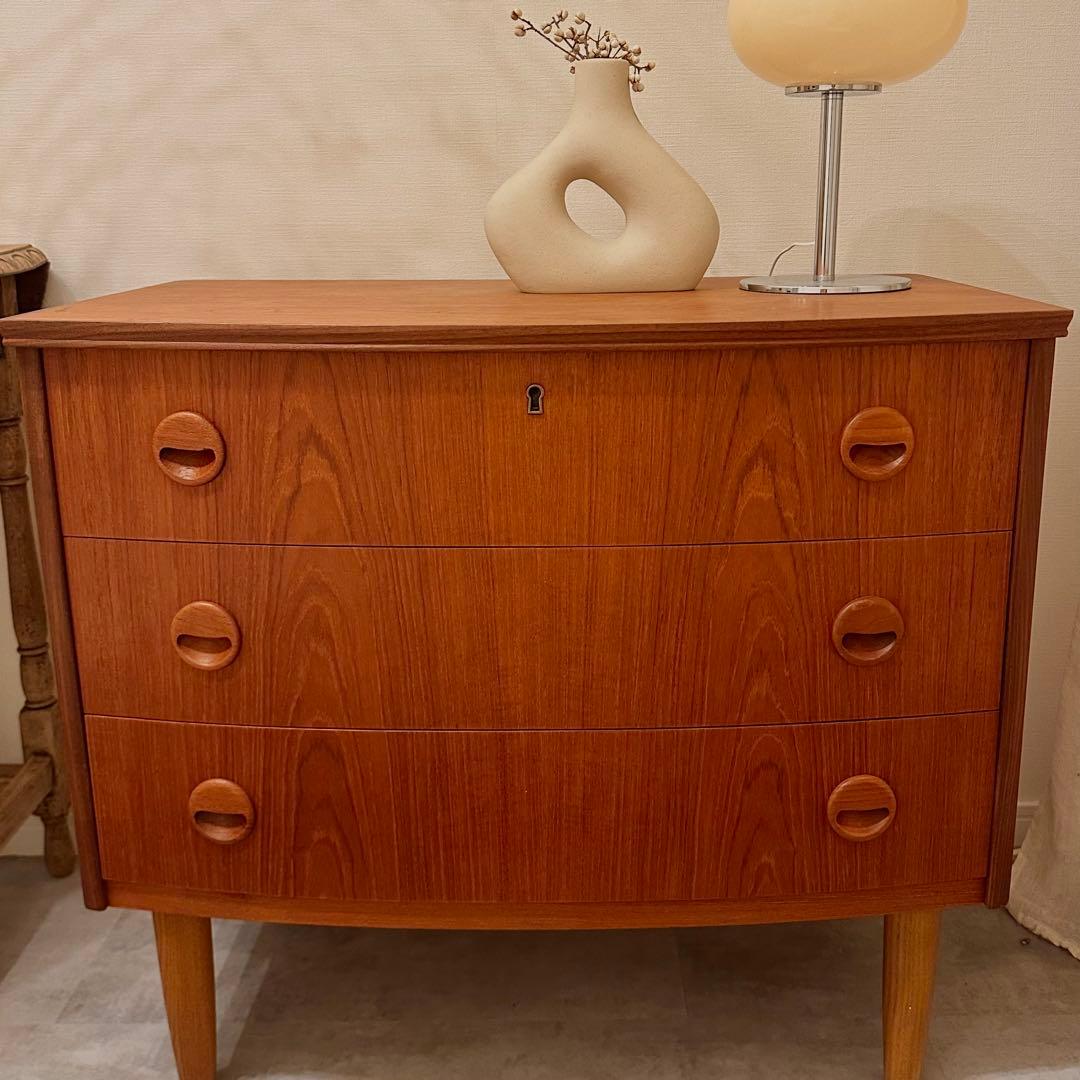 デンマーク　3段チェスト　北欧ヴィンテージ