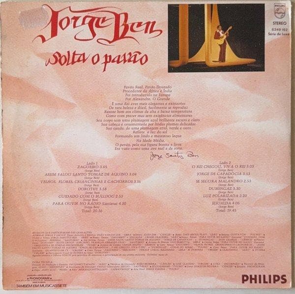 BRA盤75年オリジ！Jorge Ben/ Solta O Pavao