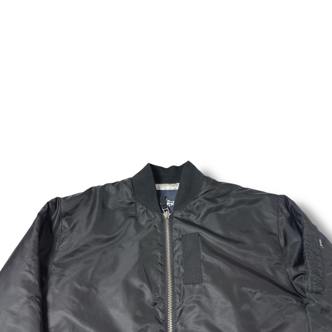 s*n様 ステューシー　ma1 ブラック　裏地シルバー　中綿入り　ボンバー　Lサ