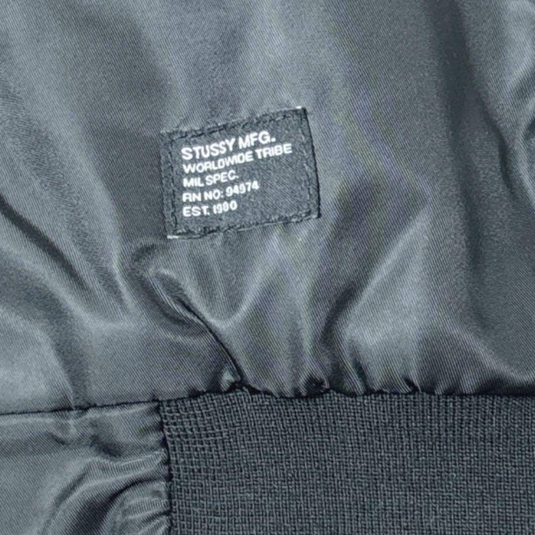 s*n様 ステューシー　ma1 ブラック　裏地シルバー　中綿入り　ボンバー　Lサ