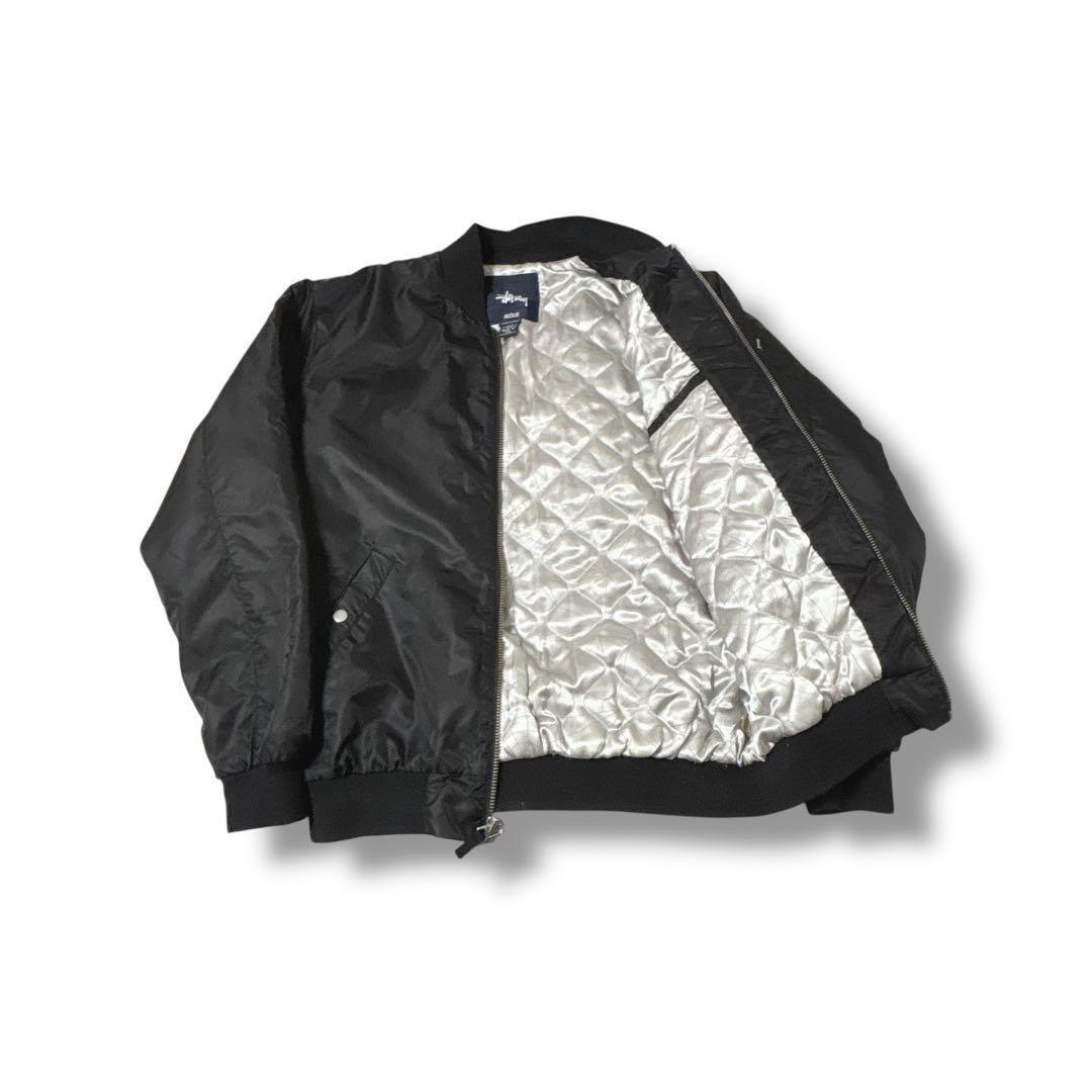 s*n様 ステューシー　ma1 ブラック　裏地シルバー　中綿入り　ボンバー　Lサ