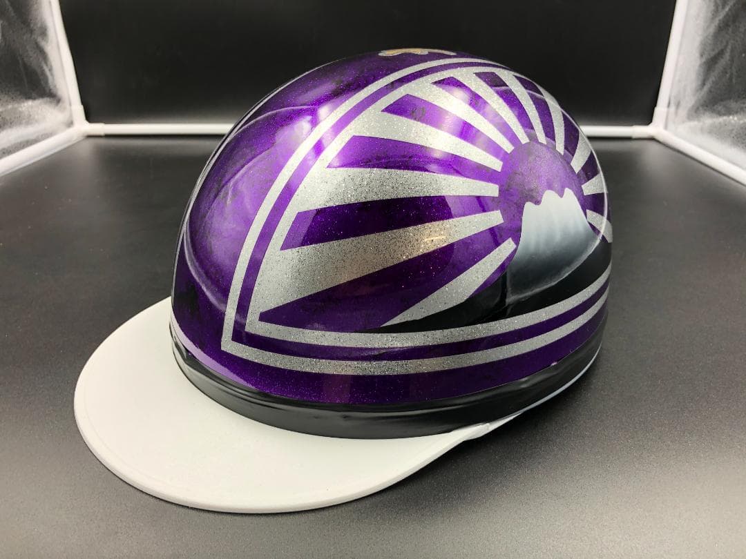 コルク半　カスタム　富士日章　マジック　パープルシルバーラメ　高級クリヤ