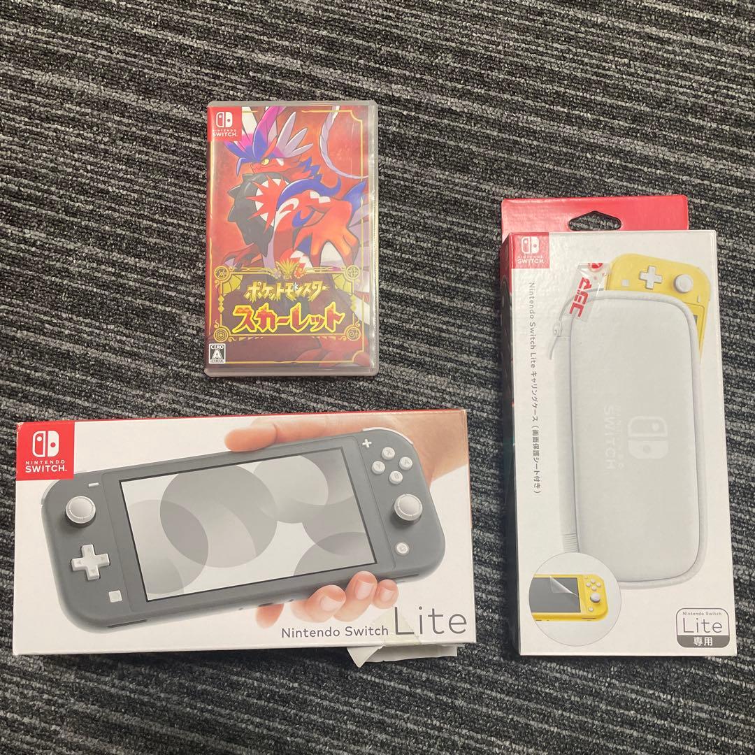 Nintendo switch Lite （本体ケース、カセット付き）