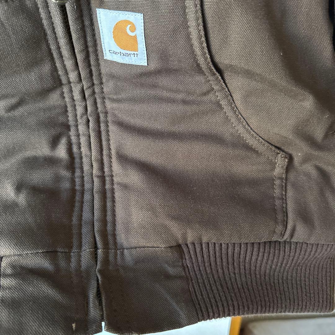 carhartt ダック　アクティブジャケット　ブラウン　7-8 130〜140