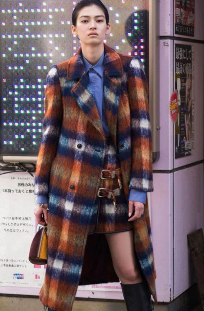 【cham゜さん専用【　】TOGA PULLA チェックロングコート