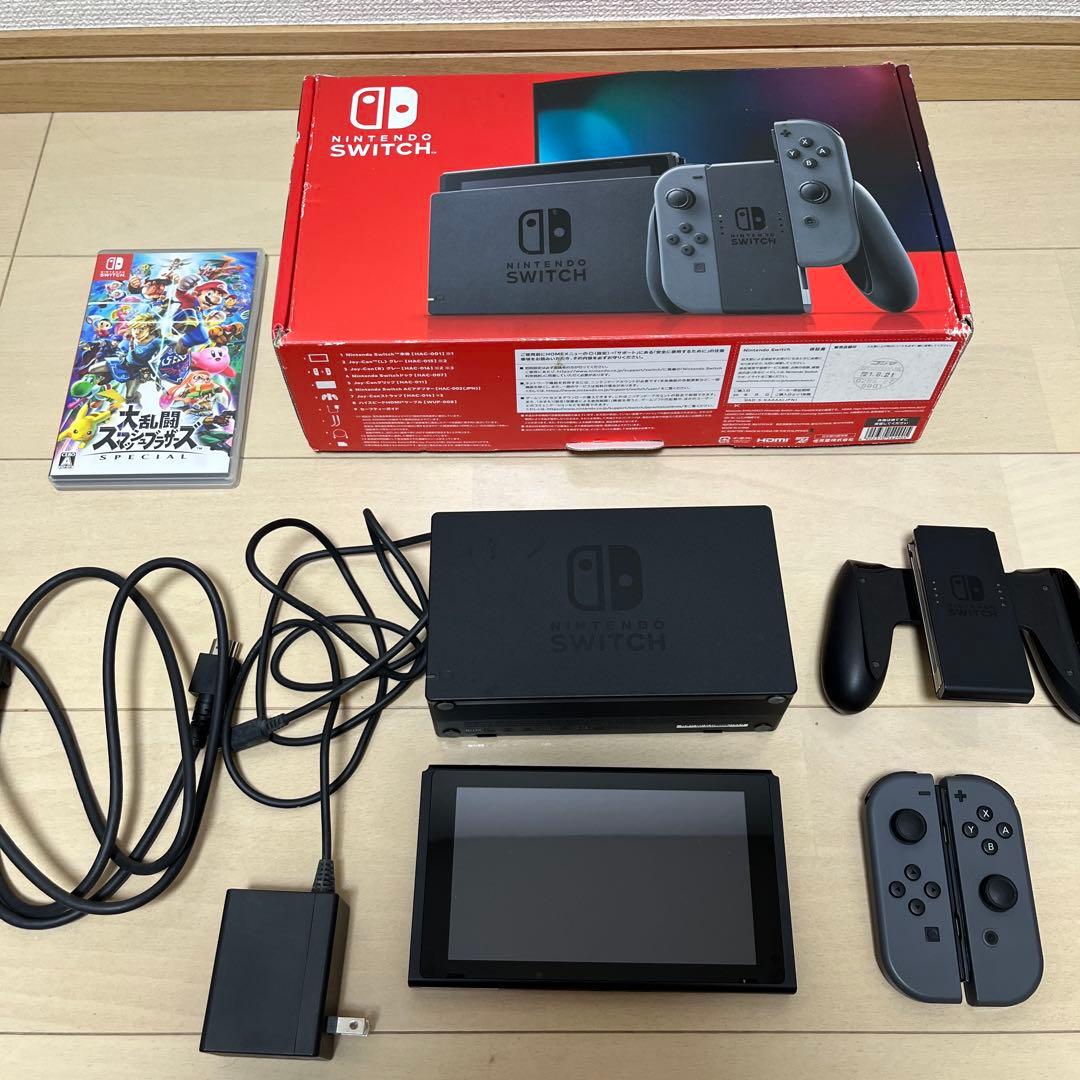 Nintendo Switch 本体 グレー ＋大乱闘スマッシュブラザーズソフト