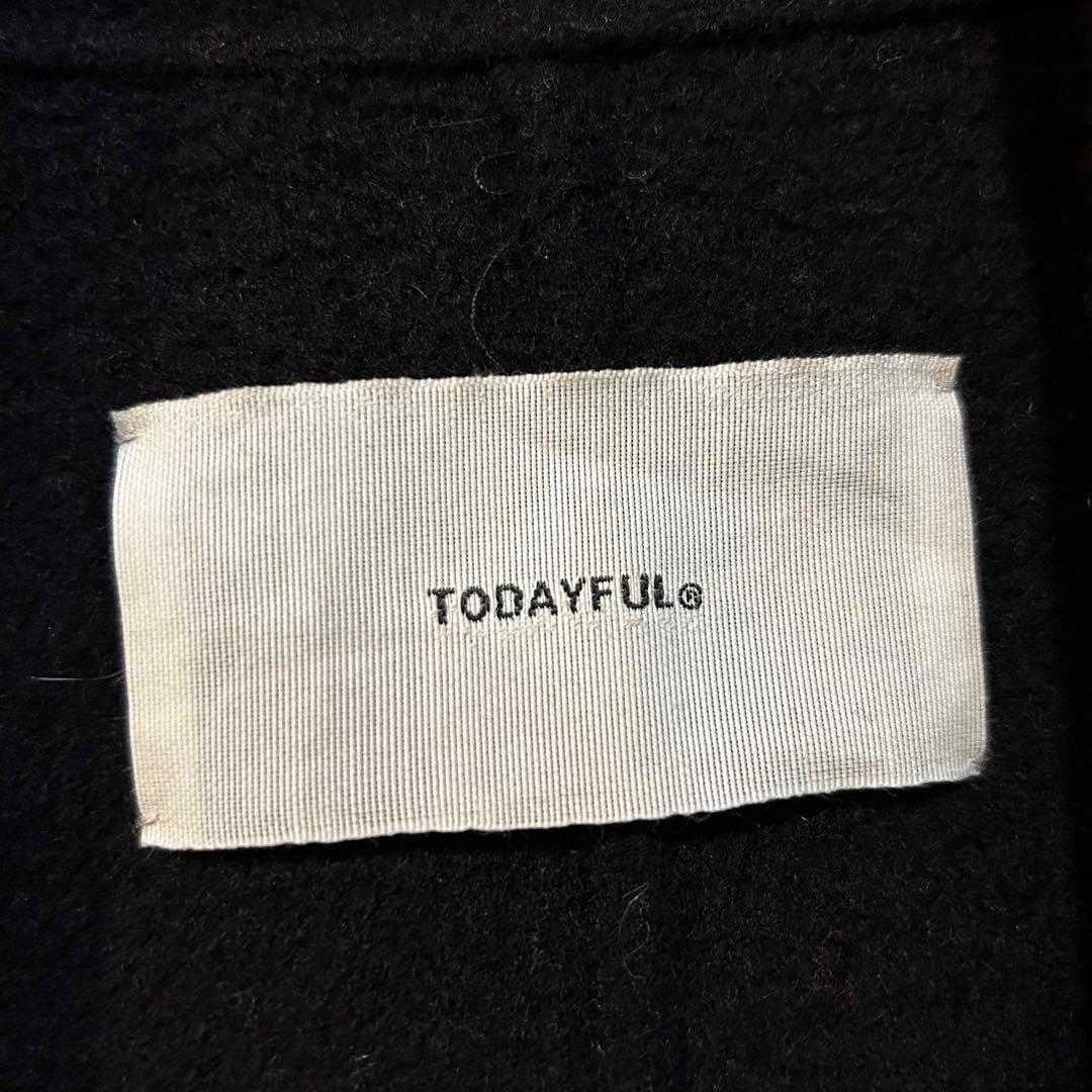TODAYFUL オーバーウールコート ブラック 黒 36 ロングコート