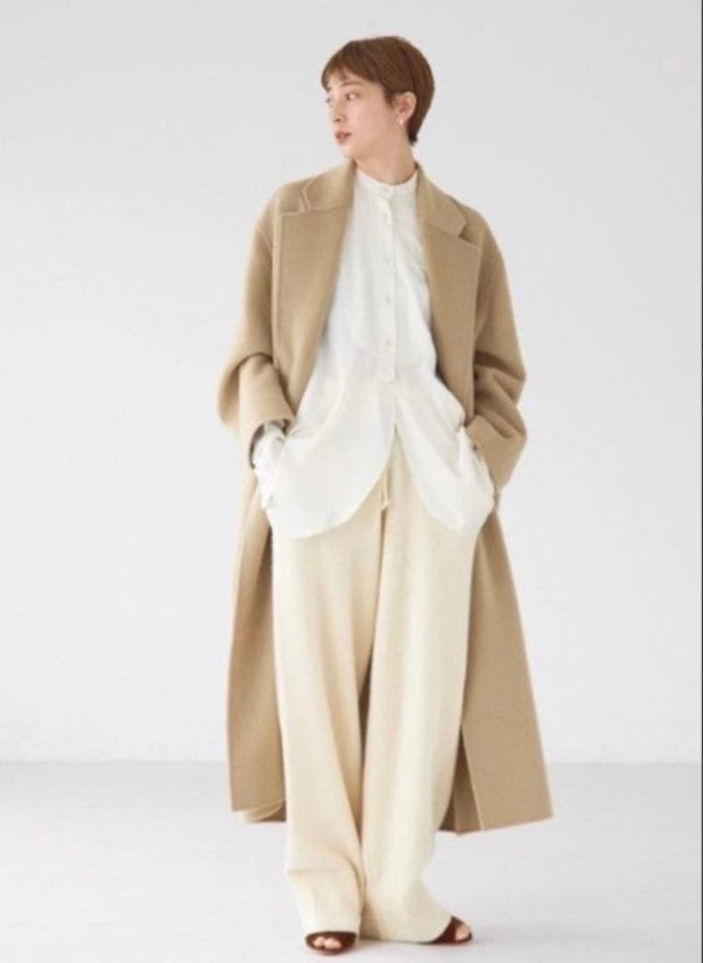 TODAYFUL オーバーウールコート ブラック 黒 36 ロングコート