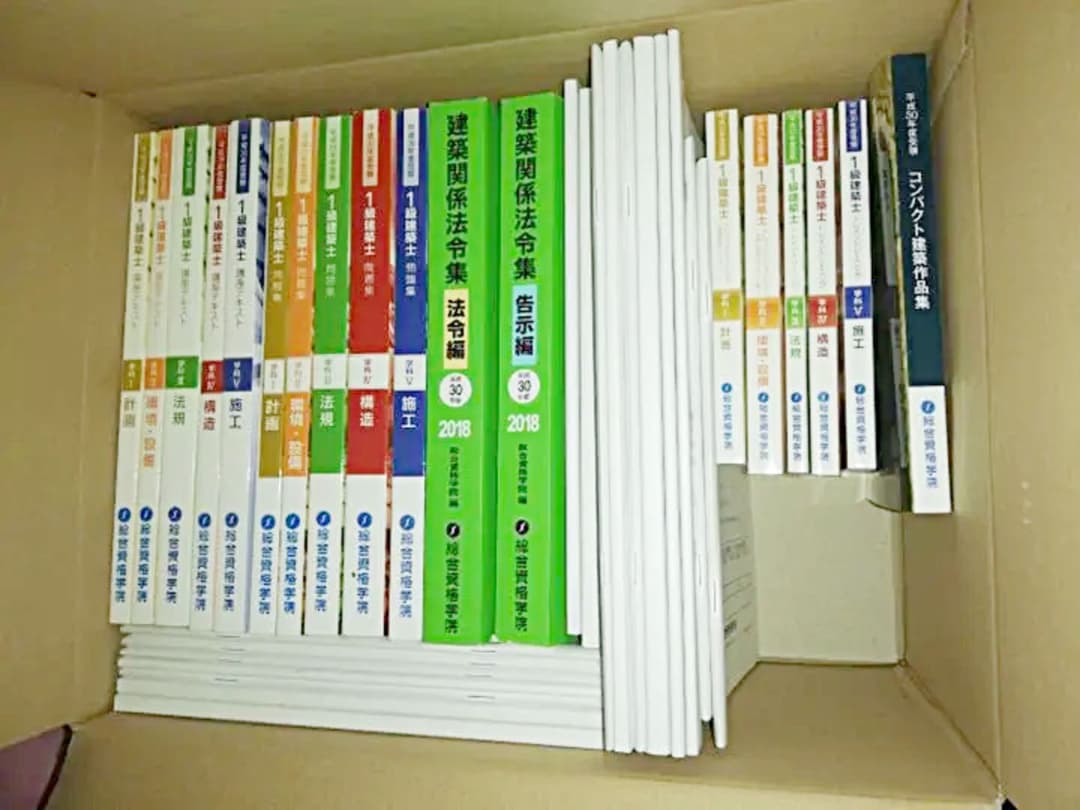 値下げしました‼︎非売品！平成30年度一級建築士総合資格学院テキストフルセット