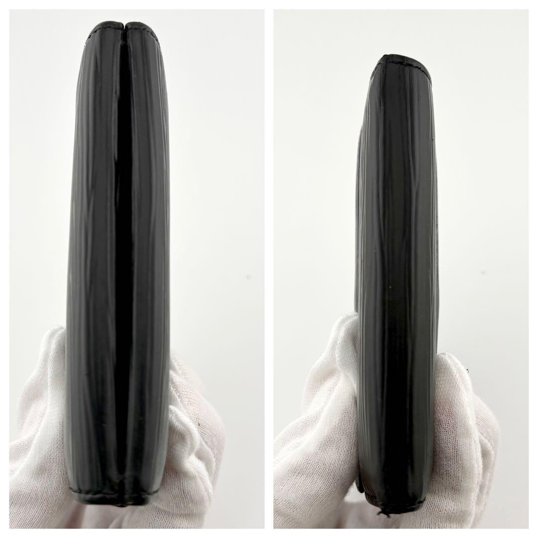 【良品】ルイヴィトン エピ ポルトモネ ビエ カルトクレディ Wホック 黒