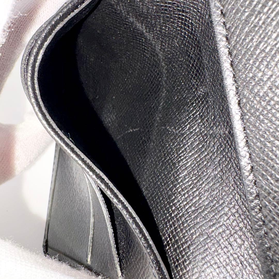 【良品】ルイヴィトン エピ ポルトモネ ビエ カルトクレディ Wホック 黒