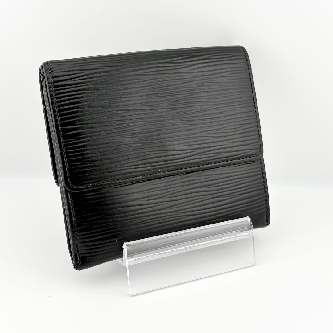 【良品】ルイヴィトン エピ ポルトモネ ビエ カルトクレディ Wホック 黒