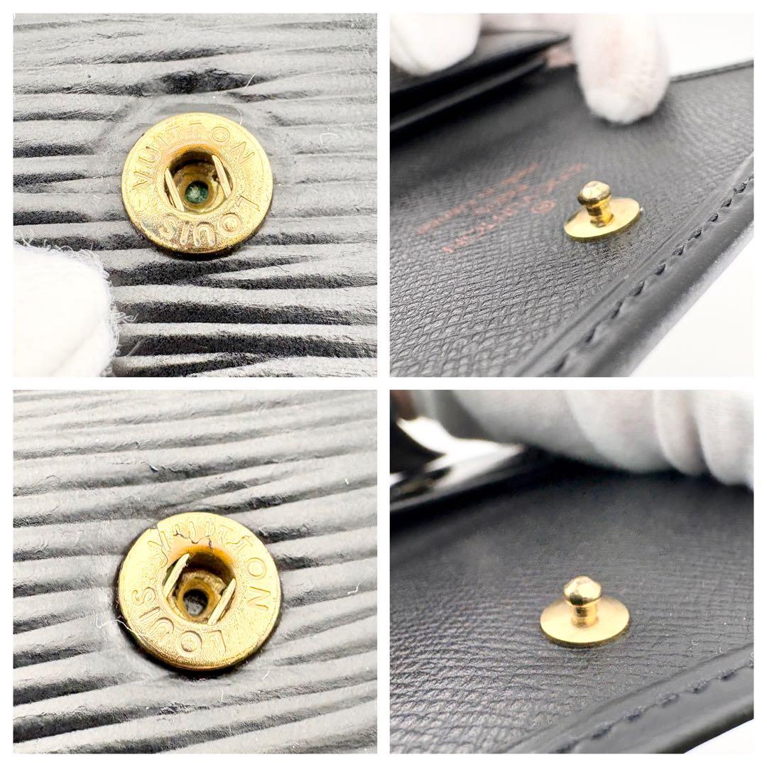 【良品】ルイヴィトン エピ ポルトモネ ビエ カルトクレディ Wホック 黒