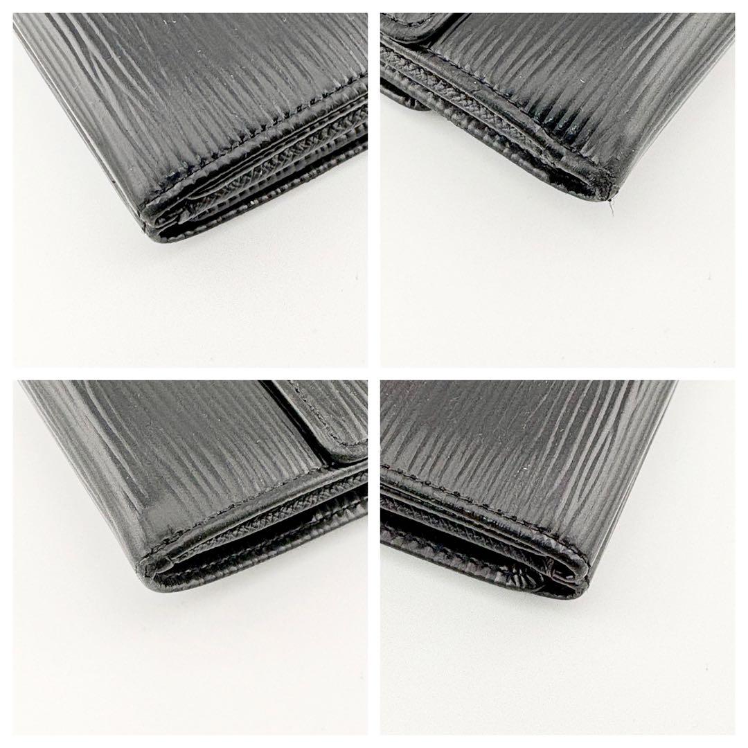 【良品】ルイヴィトン エピ ポルトモネ ビエ カルトクレディ Wホック 黒
