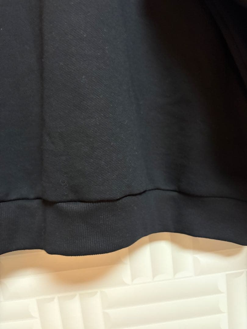 新品/alo ヨガ:ブラック ハーフジップ スウェット Lサイズ(男女兼用)