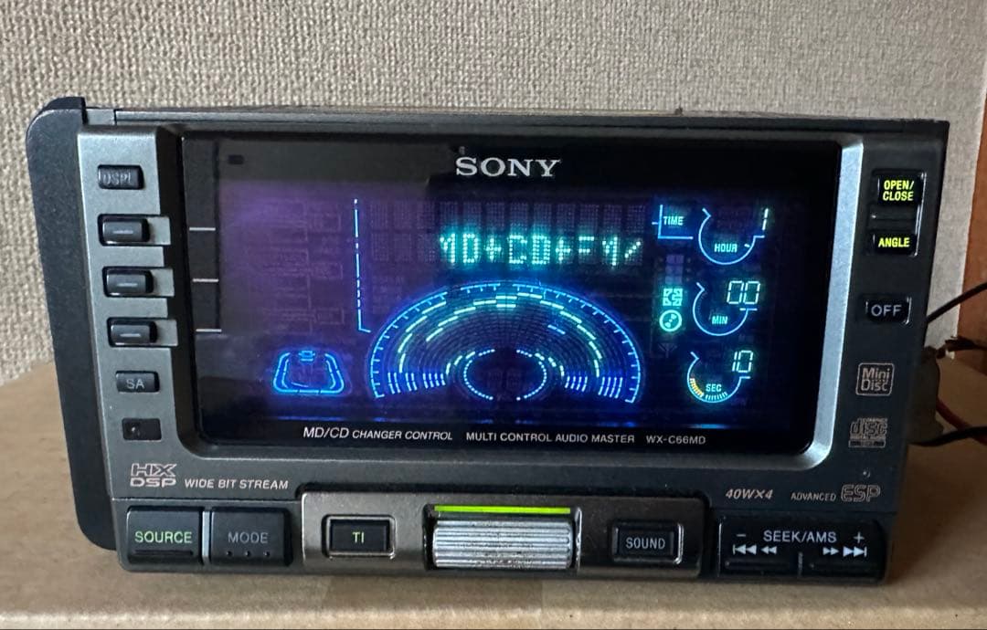 ソニー純正WX-C66MDヘッドユニット（スペクトラムアナライザー付き）