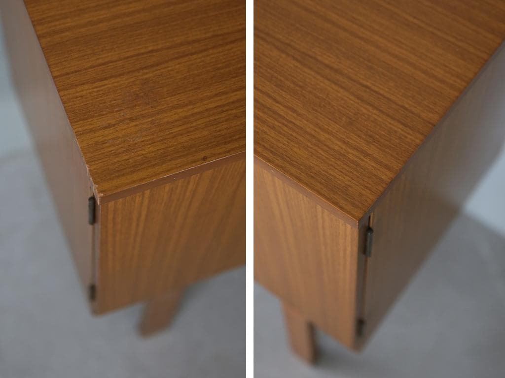 英国アンティークSCHREiBER製サイドボード/木製机テレビ台(91-90)