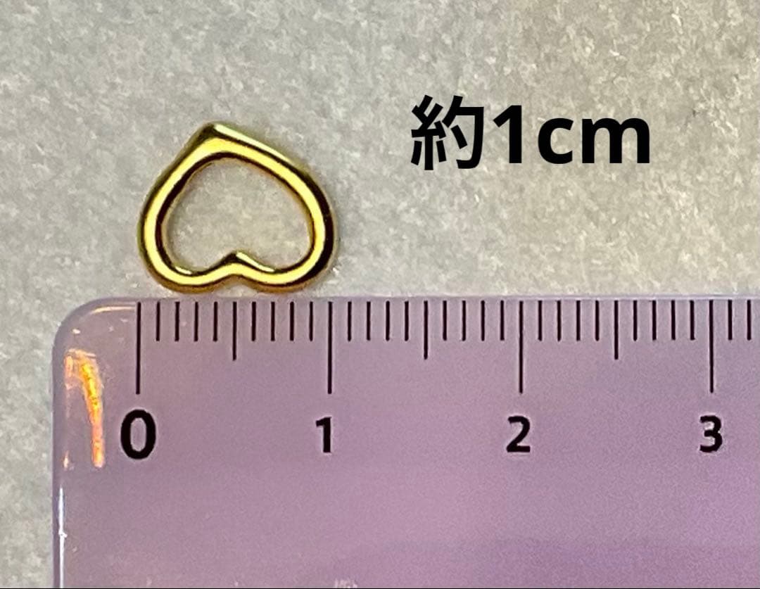K24　ハートのペンダントトップ　約10mm　マット（?）加工　足金999刻印