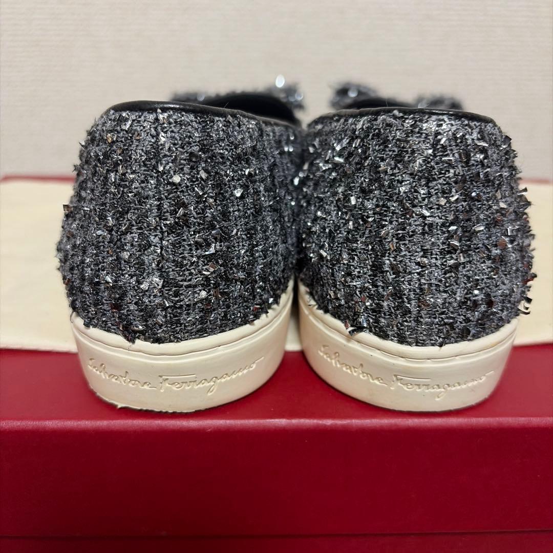 フェラガモ フラットシューズ　スニーカー　6D ツイード