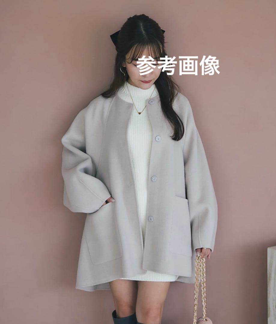 Mさま専用、ラブティックボンボン ライトラグラン フレア コート グレージュ