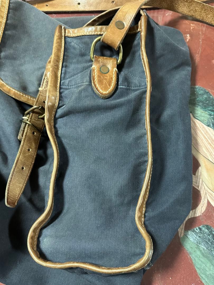 RRL ダブルアールエル ネイビー キャンバス バッグ