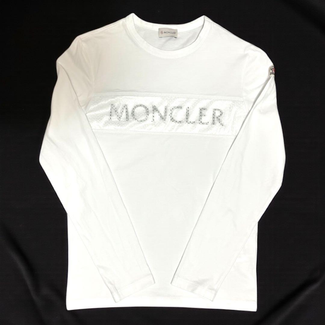 モンクレール　ロゴ　メッシュ　切替　Tシャツ　長袖　ロンT MONCLER