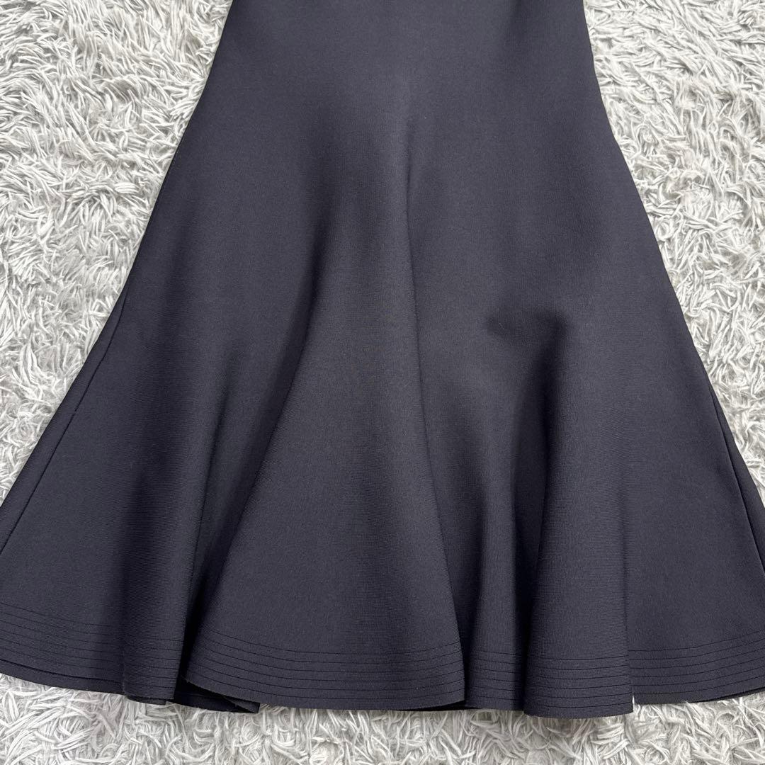 美品✨20年 フォクシー Tuberose ニットフレアワンピース ミッドナイト