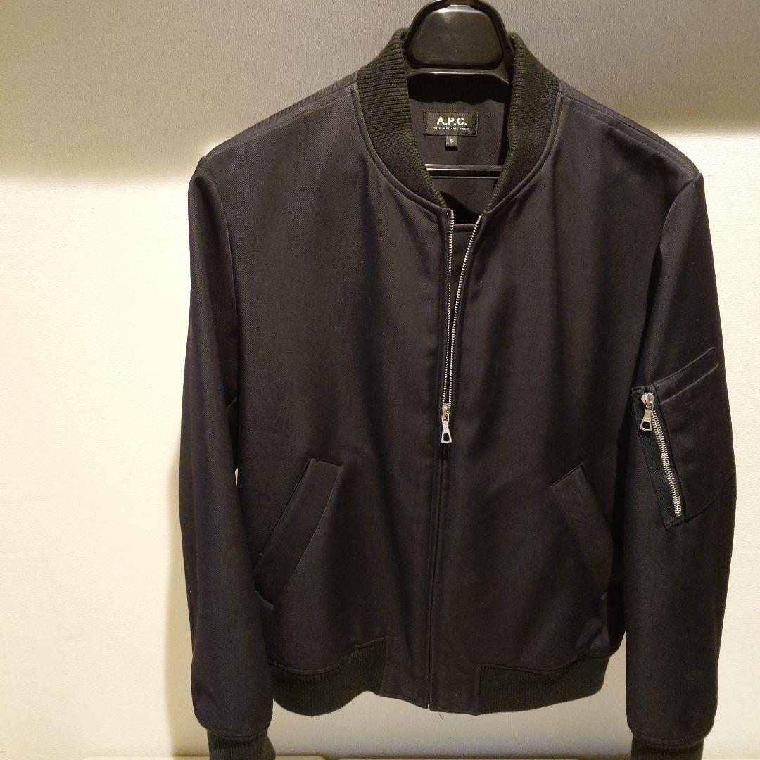 A.P.C. ブラック MA-1 フライトジャケット S