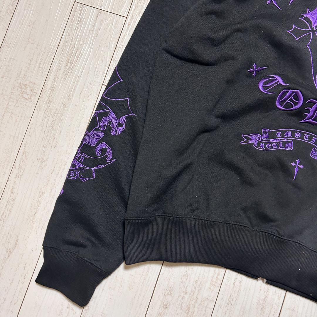 REFLEM レフレム クロス刺繍 ジップアップパーカー