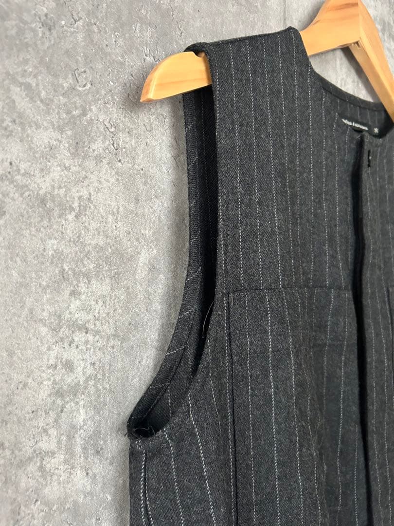 完売品 nicholson&nicholson ウールストライプオールインワン