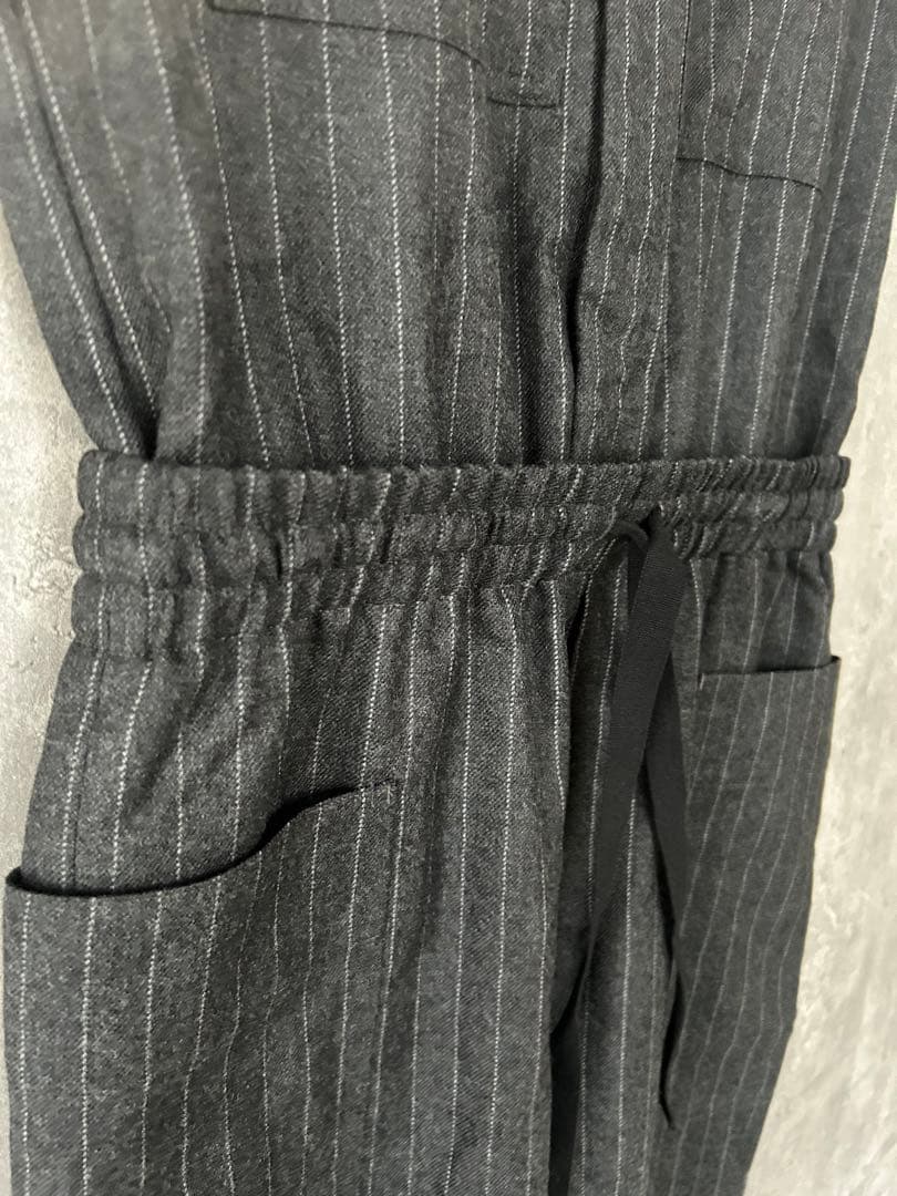 完売品 nicholson&nicholson ウールストライプオールインワン